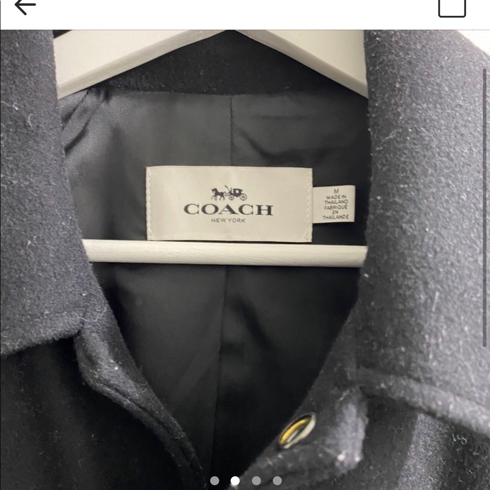 Men’s Coach Leather and Wool Jacket